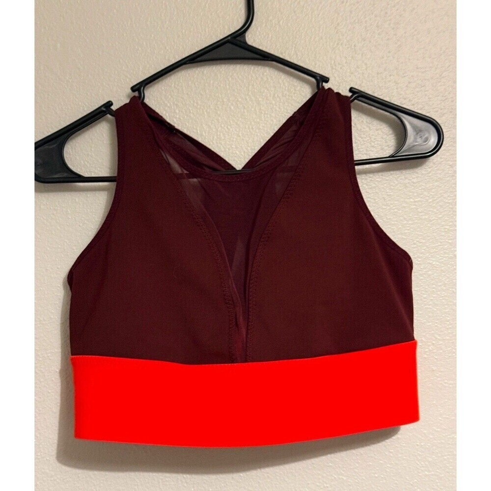 ATHLETA -  Tenacity Mesh Plunge Bra - Large - missing the padding